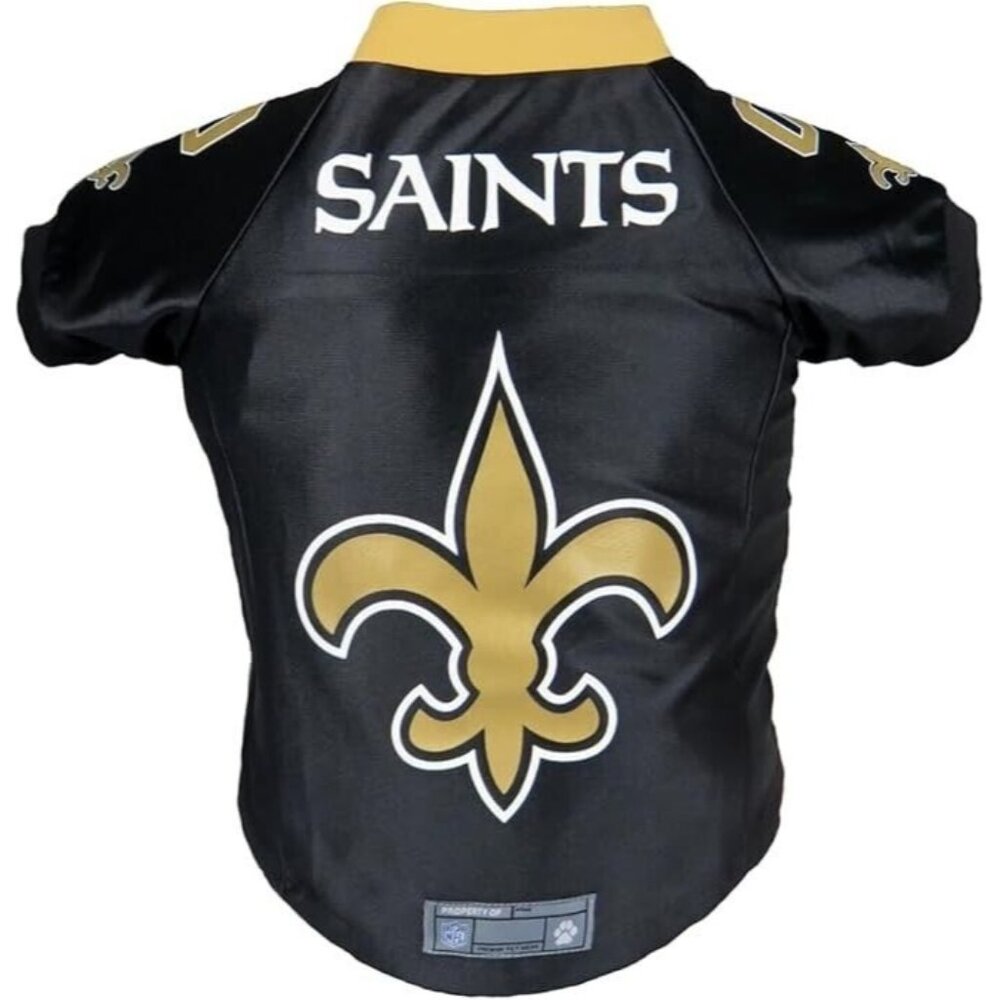 NFL Dog Jersey New Orleans Saints Shirt, Black, Size Small, Pet Sports Costume